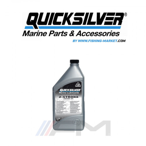 QUICKSILVER Premium Plus 2-Stroke Marine Engine Oil - Моторно масло за 2-тактов извънбордов двигател - 1 л.
